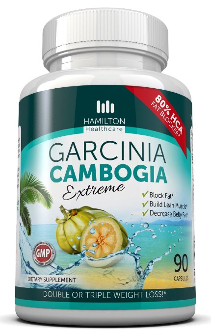 Hamilton Healthcare 80 HCA Garcinia Cambogia Weight Loss Supplement Capsule 90 Count
