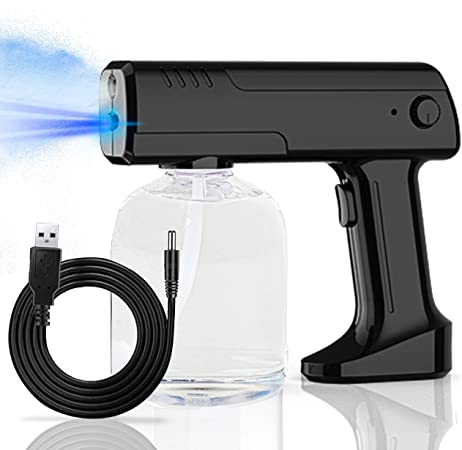 Nano Handheld Sprayer with Adjustable Spray Volume. Blu-ray, Wireless Handheld Sprayer, Large-Capacity Travel or Daily use at Home (Black)