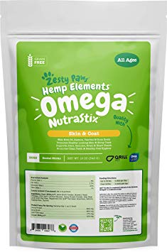 Omega 3 Dental Sticks for Dogs - With Hemp, Salmon, Krill Oil & Bone Broth - Anti Itch Skin & Coat Care   Hip & Joint Health - Heart & Immune System Support - Dog Tartar Teeth Cleaning Treats