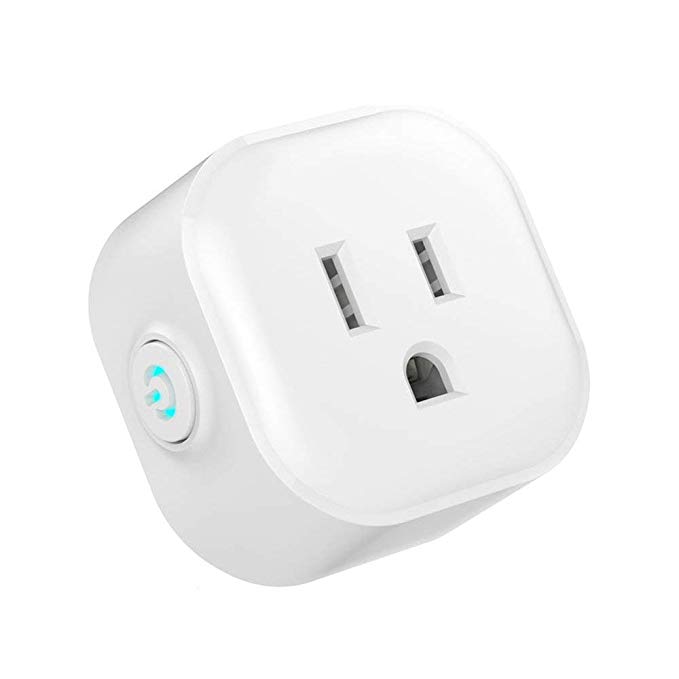WiFi Smart Plug Compatible with Alexa & Google Assistant, Wireless Mini Smart Switch Outlet Socket, Remote Control Your Devices Anywhere, Voice Control with Echo & Google Home, IFTTT, No Hub Required