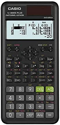 Casio Standard Scientific Calculator with Natural Textbook Display format: 252 Functions, Combination & Permutation, Logarithm log, List based STAT data editor, Std Deviation, 9 variable memories. Com