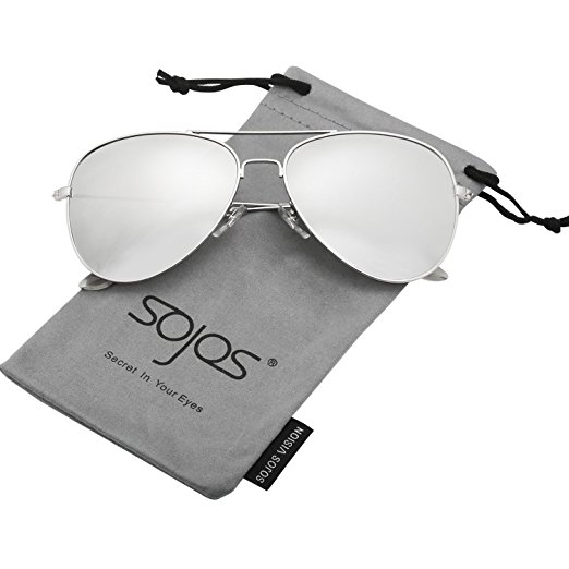 SojoS Classic Aviator Polarized Sunglasses Mirrored UV400 Lens SJ1054