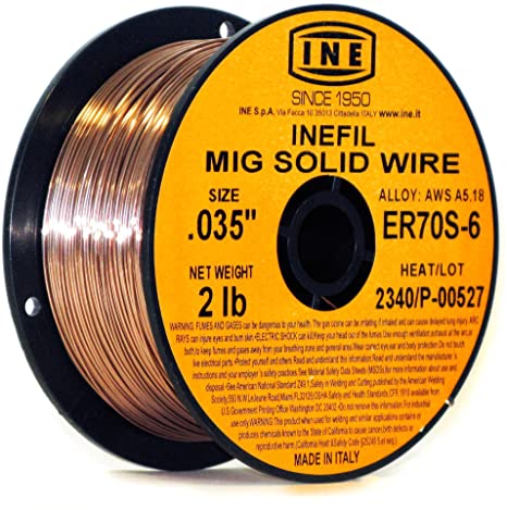 INEFIL ER70S-6 .035-Inch on 2-Pound Spool Carbon Steel Mig Solid Welding Wire