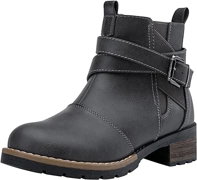 Jeossy Women's 9007A Ankle Casual Chelsea Boots, Fashion Low Heel Booties