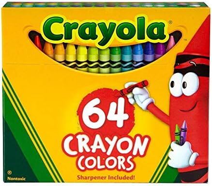 Crayola Crayon Set, 3-5/8", Permanent/Waterproof, 64/BX, Assorted, Sold as 1 Box