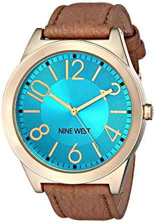 Nine West Women's NW/1660TQCM Analog Display Japanese Quartz Tan Watch