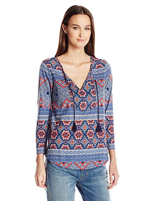 Lucky Brand Women's Stripe Print Peasant