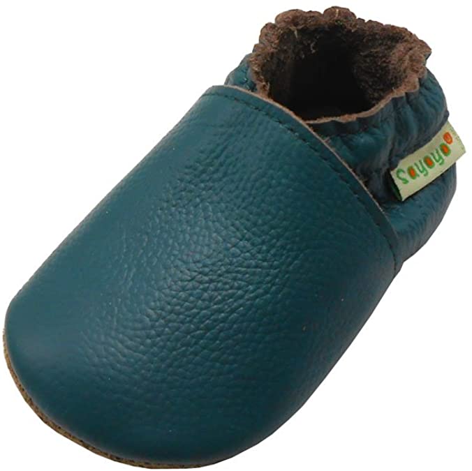 SAYOYO Soft Sole Leather First Walking Baby Shoes Toddler Moccasins