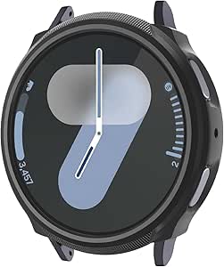 Spigen Galaxy Watch 7 44mm ケース 落下 衝撃 吸収 簡易着脱 シンプル スリム 軽量 すり傷 防止 保護カバー リキッド・エアー ACS07900 (マット・ブラック)