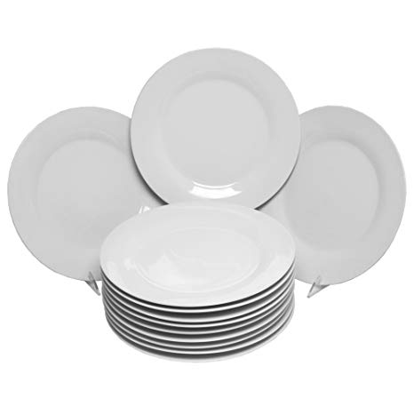 10 Strawberry Street CATERING-12-DINNER-W Catering Pack 10.5", Set of 12 Dinner Plates, White