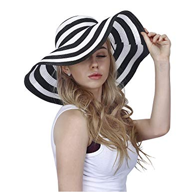 HDE Women's Floppy Packable Wide Brim Sun Shade Derby Beach Straw Hat