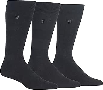 Chaps Men's Super Soft Dress Crew Socks-3 Pair Pack-Patterns and Textures