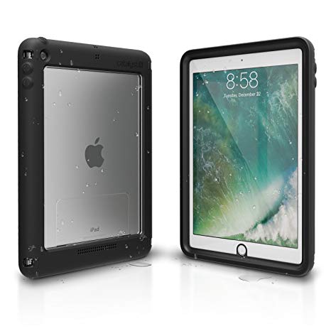 iPad 9.7" Waterproof Case Shockproof Drop Proof by Catalyst, Protective Case [Compatible with New iPad 6th Generation] Premium Quality Cover High Touch Sensitivity, Multi Position Stand, Black