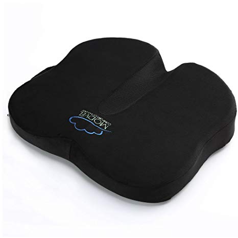 Modvel Soft Seat Cushion for Back Pain, Tailbone, Coccyx & Sciatica Relief - Ventilated Memory Foam for Excellent Support & Comfort - Orthopedic Butterfly Design - Home, Office & Car Use (MV-126)