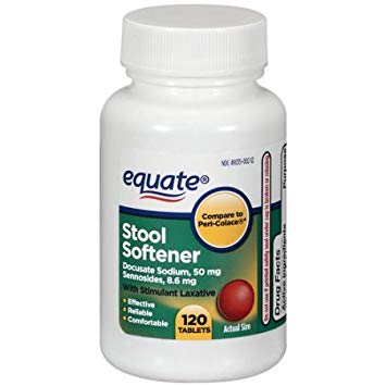 Equate Stool Softener with Stimulant Laxative, 120 Tablets