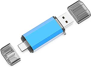 KOOTION 256GB USB C Flash Drive 2 in 1 OTG USB 3.0/USB Type C Thumb Drive Dual Drive USB C Memory Stick for Smartphone/Laptop/Tablet/PC - 256G, Blue