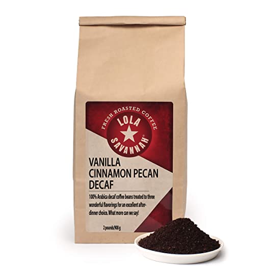 Lola Savannah Vanilla Cinnamon Pecan Ground Coffee - Classic Combination | Smooth & Flavorful Gourmet Coffee Blend | Decaf | 2lb Bag