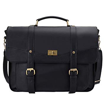 Briefcase for Women,14 Inch Laptop Messenger Bag PU Leather Top Handle Shoulder Bag Satchel