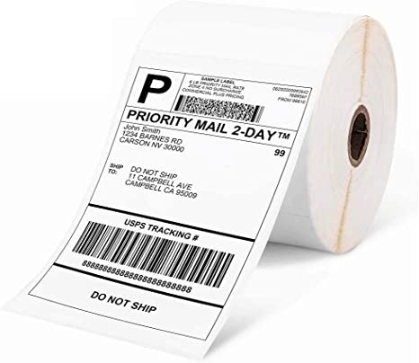 Phomemo 4" x 6" Direct Shipping Label, White (500 Labels)