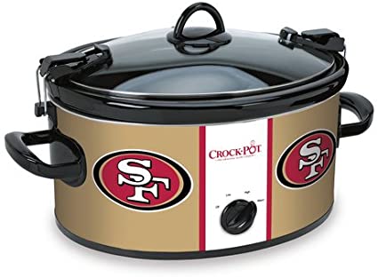 Crockpot Crock-Pot San Francisco 49'ers Cook & Carry Slow Cooker SCCPNFL600-SF, Pack of 1, Red