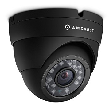 Amcrest HD 720P Analog Security Camera, Weatherproof IP66 Dome Camera, 65ft IR LED Night Vision, AMC721DM36-B