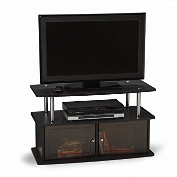 Convenience Concepts Designs2Go TV Stand with 2 Cabinets for Flat Panel TV's Up to 36-Inch or 80-Pound, Black