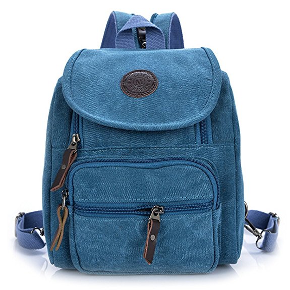 Hiigoo Multi Zipper Pocket Small Cross Body Shoulder Bag Backpack