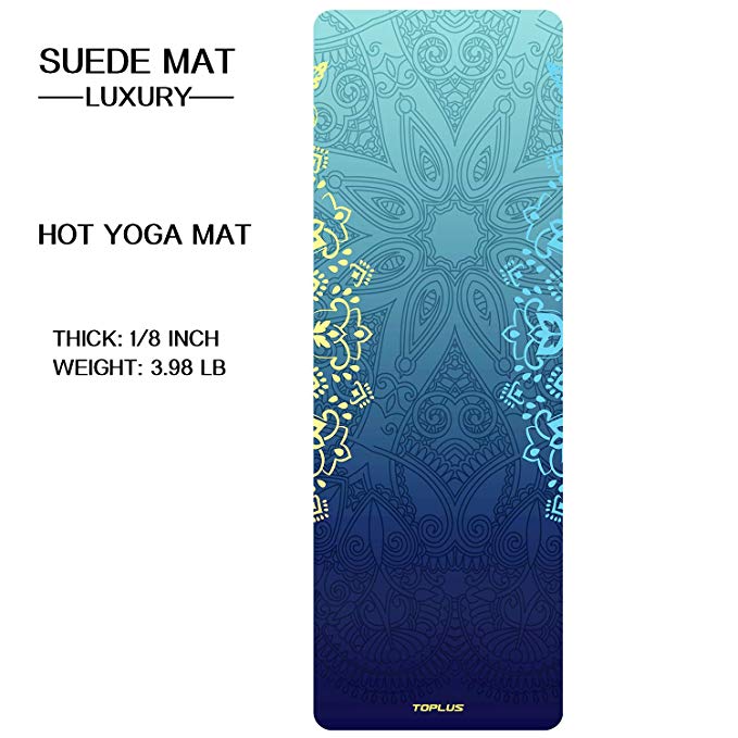 TOPLUS Yoga Mat, Upgraded Non-Slip Texture Pro Yoga Mat Eco Friendly Exercise & Workout Mat with Carrying Strap - for Yoga, Pilates and Floor Exercises (1/4-1/8 inch)