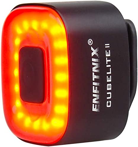 Sunsune Bike Taillights, ENFITNIX CUBELITE II USB Rechargeable LED Smart Bicycle Rear Light, Brake Induction, Multiple Lighting Mode, IPX5 Waterproof Safety Red Bicycle Blinker