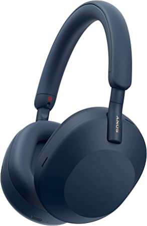 Sony WH-1000XM5 Wireless Industry Leading Headphones with Auto Noise Canceling Optimizer, Crystal Clear Hands-Free Calling, and Alexa Voice Control, Midnight Blue