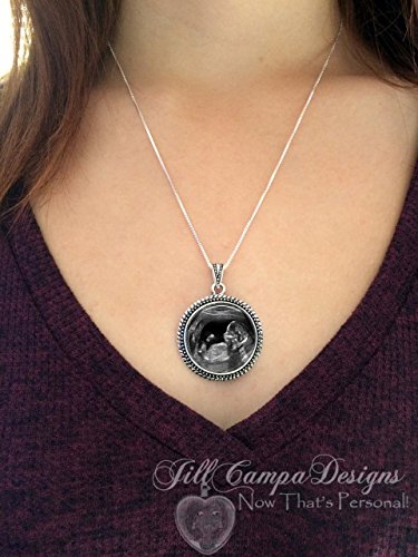 Baby Sonogram Necklace - Ultrasound Image Necklace - Baby Sonogram Jewelry - Pregnancy Jewelry - Pregnancy announcement - Sonogram gift, Mommy necklace, Sonogram pendant