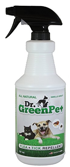 Dr. GreenPet All Natural Flea Control, Flea & Tick Prevention for Dogs & Cats - 16oz Spray