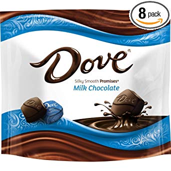 DOVE PROMISES Milk Chocolate Candy 8.46-Ounce Bag (Pack of 8)