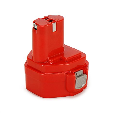 POWERAXIS 12V 3.0Ah Ni-MH Extended Battery Replacement for Makita 1233/1234/1235/1235B/1235F/192696-2/192698-8/192698-A/193138-9/193157-5 Cordless Power Tool(Red)
