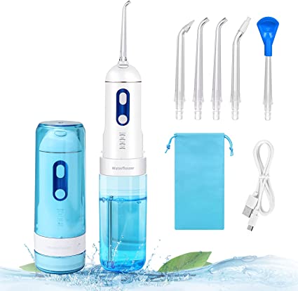 Water Flosser Cordless,Dental Oral Irrigator Professional IPX7 Waterproof Electric Water Flossers with 4 Modes Teeth Cleaner for Home & Travel, Braces & Bridges Care