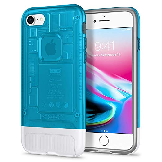 Spigen Classic C1 [10th Anniversary Limited Edition] iPhone 8 Case with Air Cushion Technology for Apple iPhone 8 (2017)-Blueberry