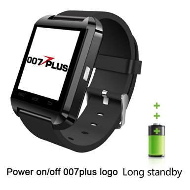 U8 Smart Watch, 007plus® Bluetooth 4.0 Fitness Smart Watch Phone for Smartphone Android Samsung S2/S3/S4/S5/S6Note 2/Note 3/Note 4/HTC Part Function for iPhone-U8 BLACK