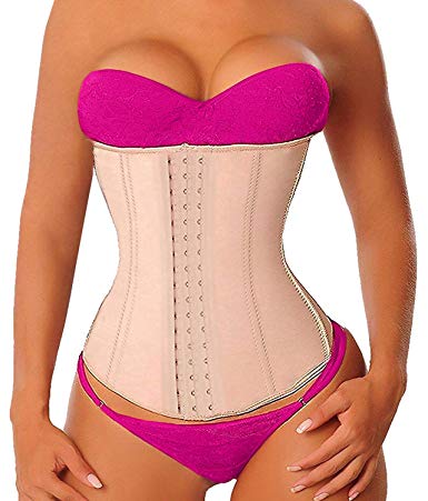 YIANNA Women's Latex Sports Waist Trainer Long Torso Waist Cincher Underbust