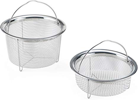 Instant Pot 5252247 Official Mesh Steamer Baskets, Set of 2, Compatible with 6-quart and 8-quart cookers, Stainless Steel