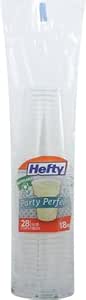 Hefty Deluxe Clear Plastic Cups - 18 Ounce, 28 Count