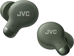 JVC True Wireless Headphones avec réduction de Bruit, Confortables et Design avec Embouts en Mousse à mémoire de Forme, 3 Modes sonores, Bluetooth 5.3, Autonomie de Batterie 28H, HA-Z250T-G (Vert)