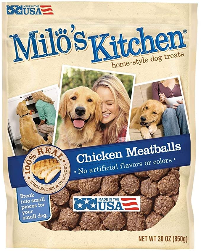 Milo's Kitchen Chicken Meatballs Dog Treats in 30 oz.