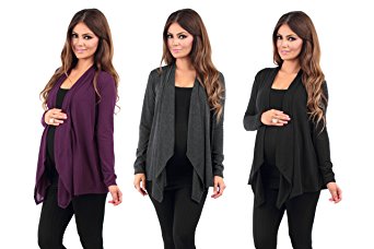3 Pack Women's Hacci Maternity and Nursing Cardigan by Rags and Couture - Made in USA