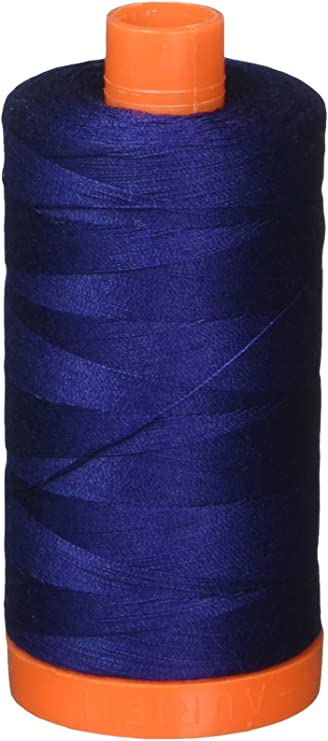 Aurifil A1050-2784 Solid 50 Weight 1422 yd Dark Navy Make Cotton Thread
