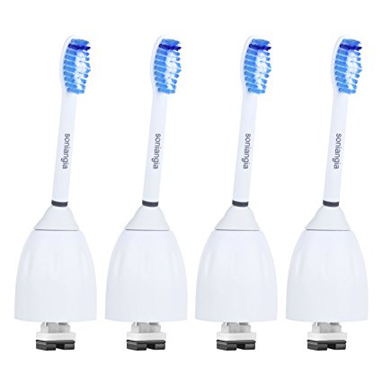 Soniangia Replacement Toothbrush Heads for Philips Sonicare E-Series HX7022/66, Blue Standard (4)