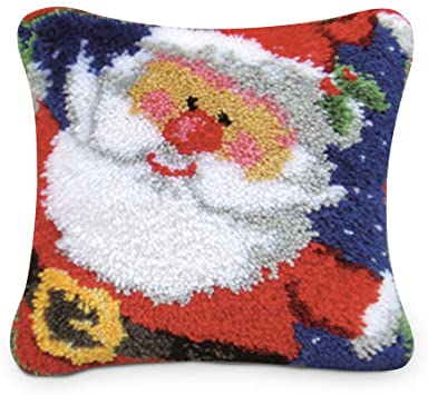 MLADEN Latch Hook Kits DIY Tools Hand Craft Embroidery Christmas Shaggy Decoration Hook Rugs (Santa)
