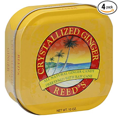 Reeds Crystallized Ginger in Tin, 10-Ounces  (Pack of 4)