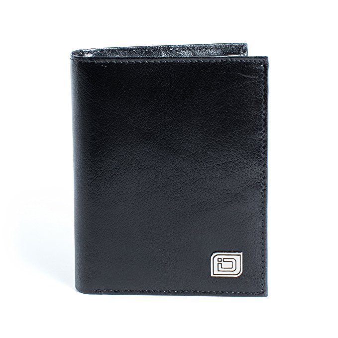 RFID Wallet in Genuine Leather - Vertical Two Tone 9 Slot by Identity Stronghold - RFID Blocking Wallet - Credit Card Protector