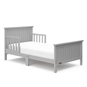 Graco Bailey Toddler Bed (Pebble Gray) – GREENGUARD Gold Certified, Includes Toddler Bed Rails, Fits Standard-Size Crib and Toddler Bed Mattress, JPMA Certified