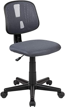 Flash Fundamentals Mid-Back Gray Mesh Swivel Task Office Chair with Pivot Back, BIFMA Certified